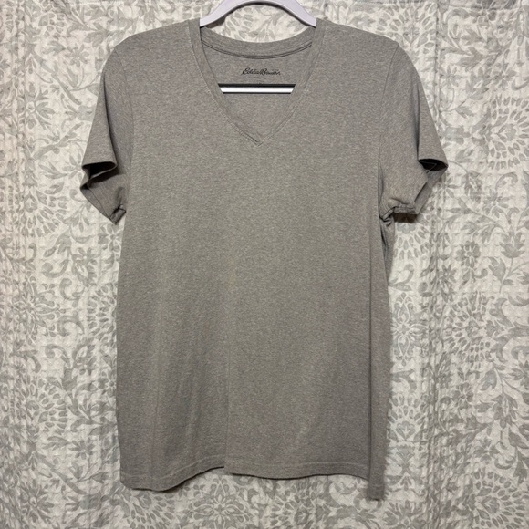 Eddie Bauer Tops - Women’s Gray Eddie Bauer V Neck T Shirt, Size XL